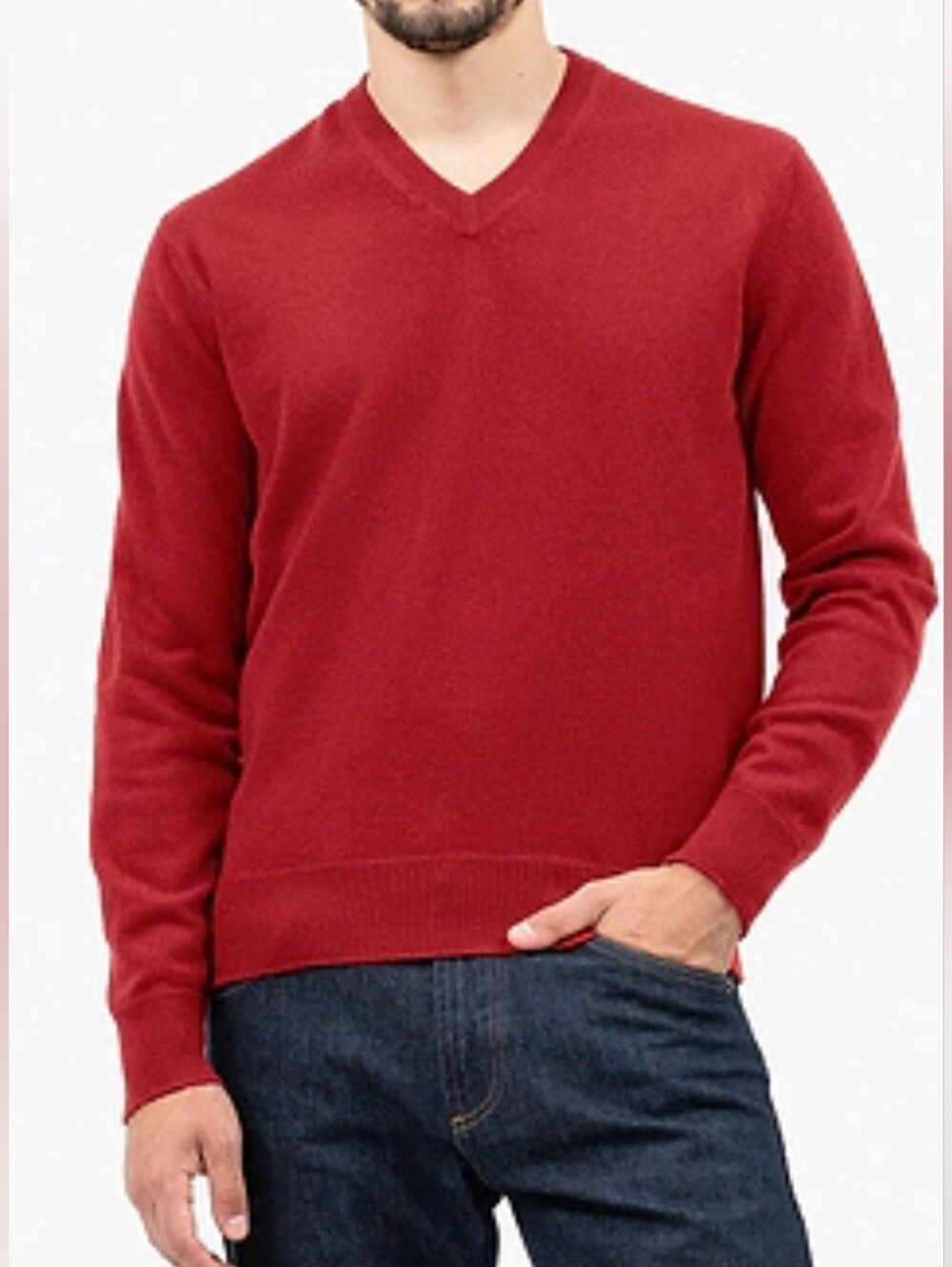 Cashmere Men Vneck Sweater